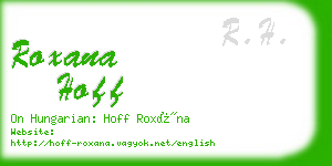 roxana hoff business card